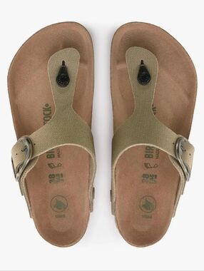 Birkenstock Gizeh buckle in faded khaki Textile Vegan